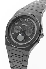 Dual Calendar Gunmetal Black - 40mm
