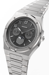 Dual Calendar Silver Black - 40mm