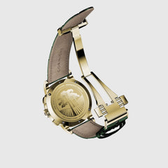 CORNICHE Chronograph Yellow Gold Green Dial