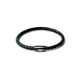 ZUS Black 5mm Single Leather Bracelet