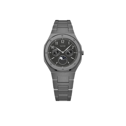 Dual Calendar Gunmetal Black - 40mm
