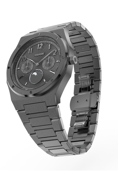Dual Calendar Gunmetal Black - 40mm