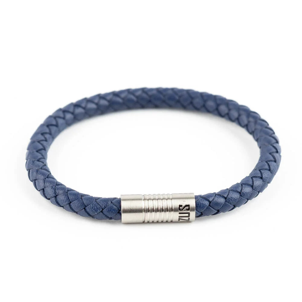 Single blue leather