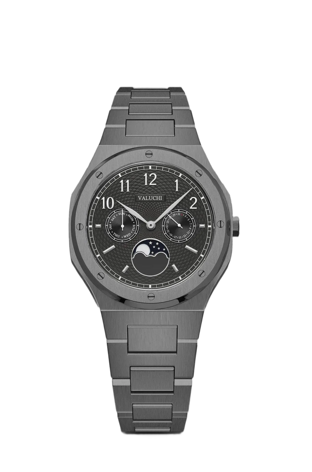 Dual Calendar Gunmetal Black - 40mm