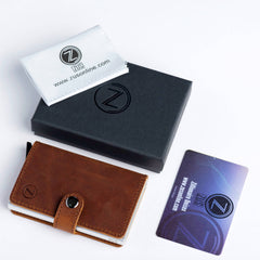 ZUS BROWN leather wallet
