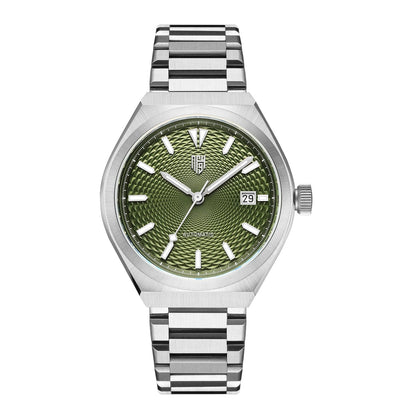 Successor 2- Stainless Steel/Olive Green Dial (Date) - Nine Four Watches
