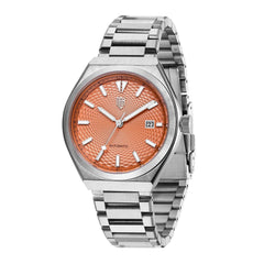 Successor 2- Stainless Steel/Salmon Dial (Date) - Nine Four Watches